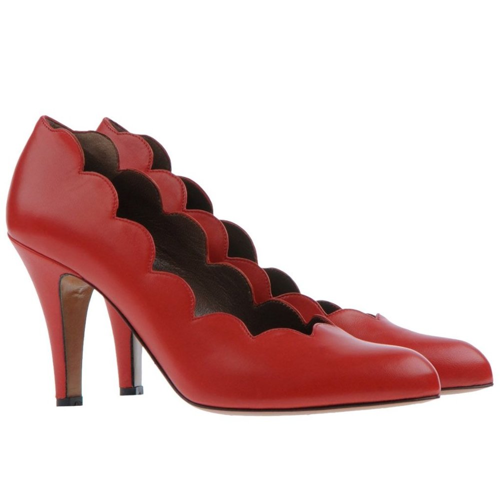 NIB MARNI red leather‎ pumps